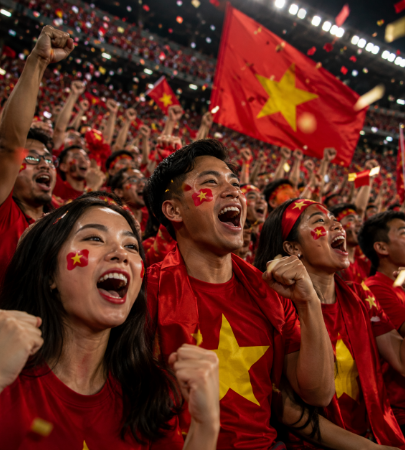 Supporters enjoying the game